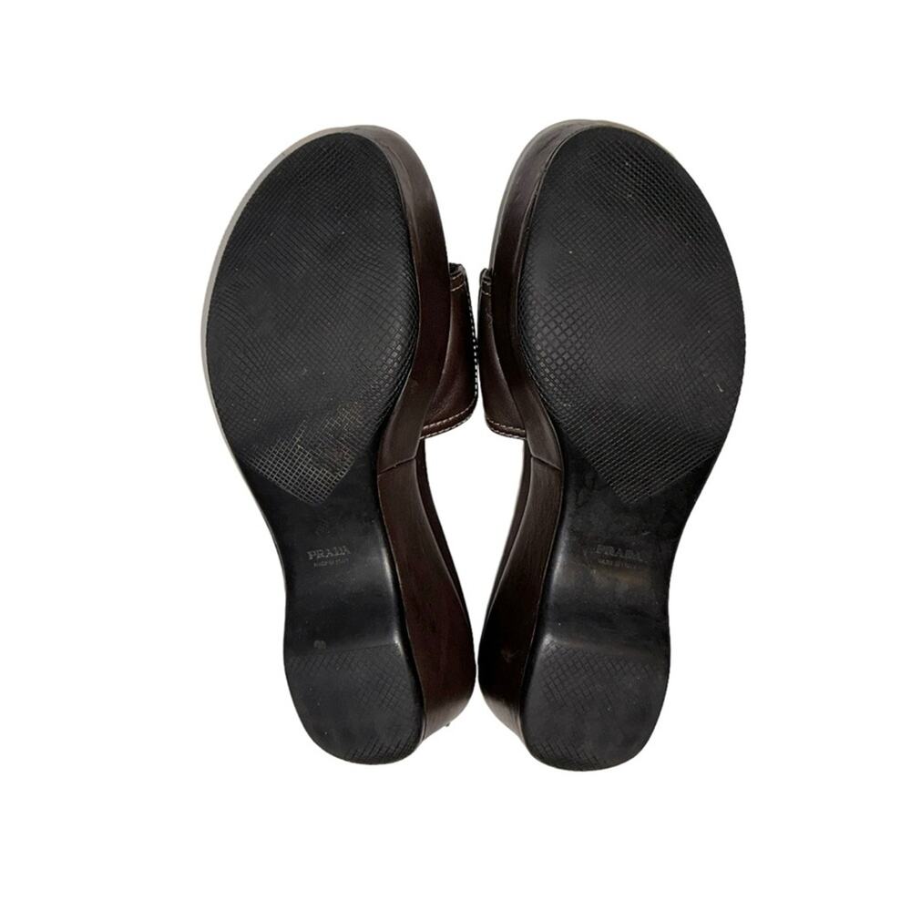 Prada Y2K Brown Platform Sandal 38.5 - Picture 5 of 8